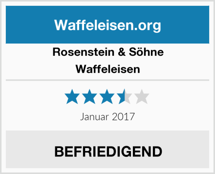Rosenstein & Söhne Waffeleisen Test