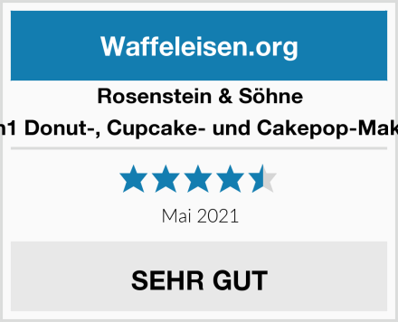 Rosenstein & Söhne 3in1 Donut-, Cupcake- und Cakepop-Maker Test